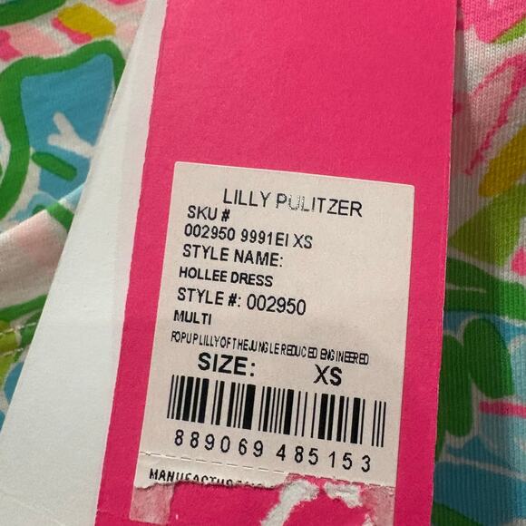 NWT Lilly Pulitzer Hollee Lilly of the Jungle Dress Cotton Sheath Dress Size‎ XS - Picture 3 of 6